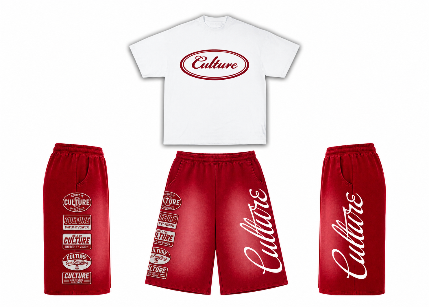 Red Culture Shorts