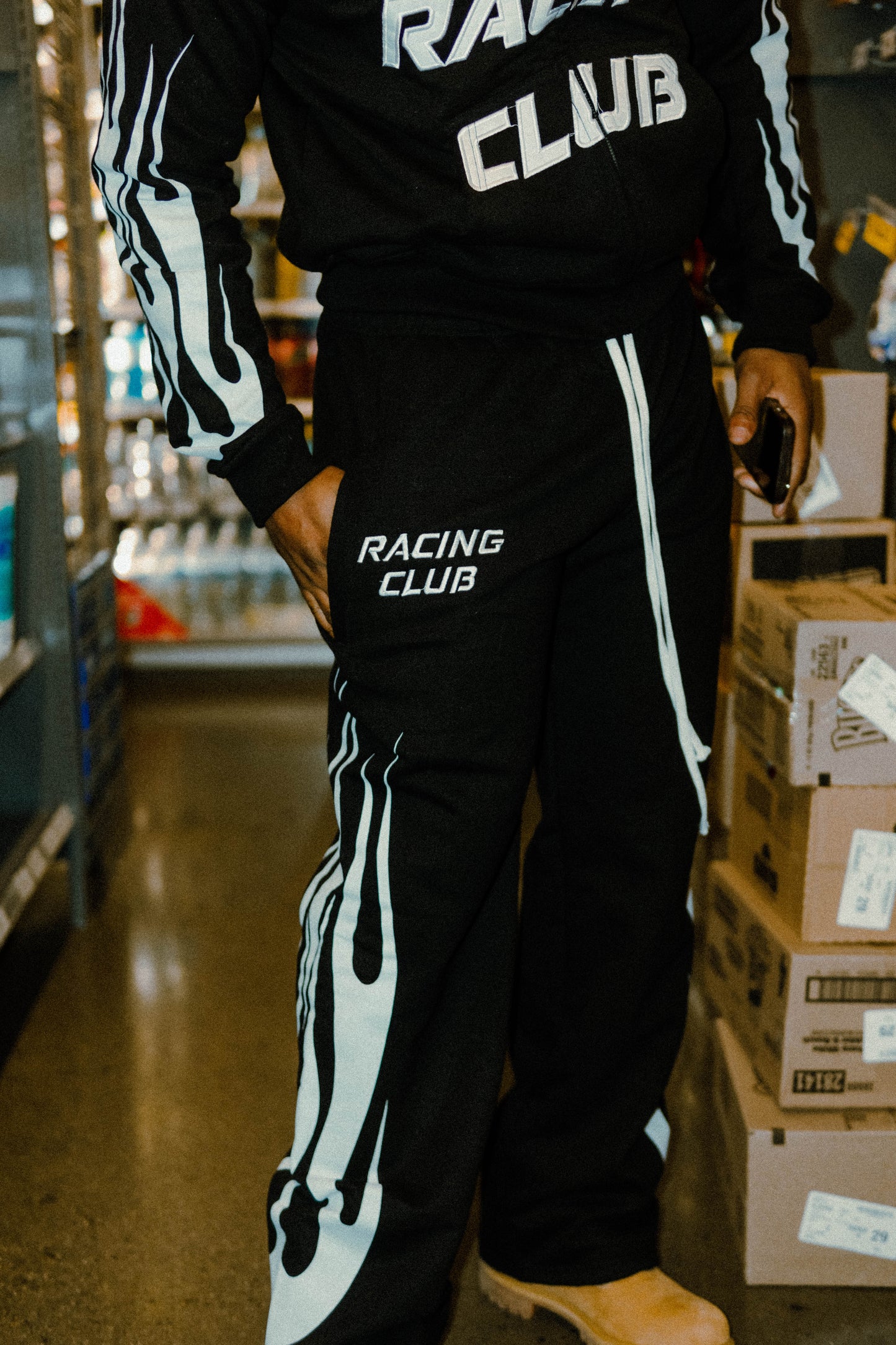 BLACK RACING CLUB SWEATSUIT