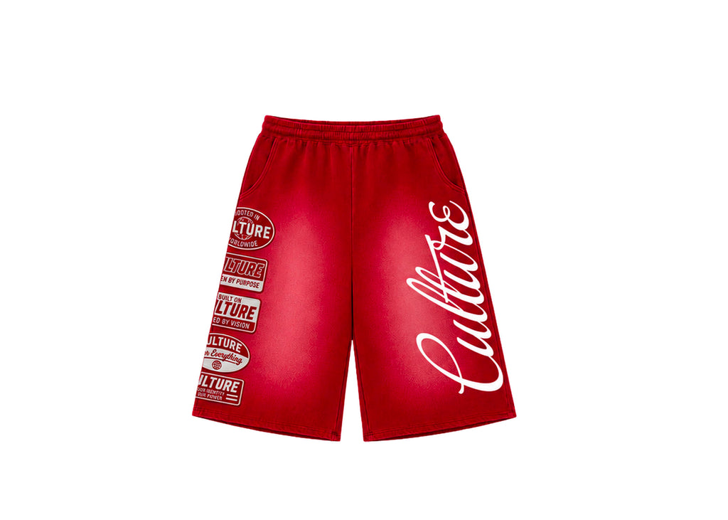 Red Culture Shorts